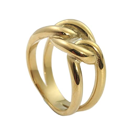 Aotiwe Edelstahlringe Männer, Ring Edelstahl Herren 6 mm Ring Hohlknoten Größe 57 (18.1) von Aotiwe