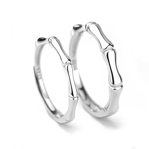 Aotiwe Engagement Ring Set, Silber Ringe Set Herren Möbiusband Paar 925 Silber Verstellbar von Aotiwe