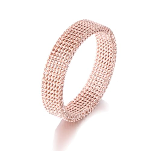 Aotiwe Freundschaftsringe Rosegold, Freundschaftsringe Edelstahl Einzeln Schmale 5mm Ringe Frauen Größe 62 (19.7) von Aotiwe