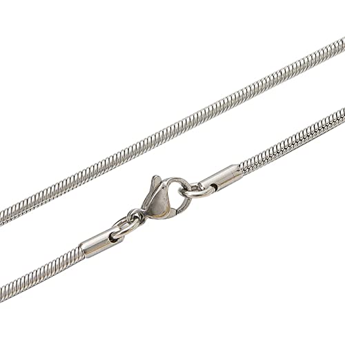 Aotiwe Herren Kette 50cm, Kette Herren Ohne Nickel Silber Edelstahl Halskette 3mm Schlangenkette Link Chain von Aotiwe