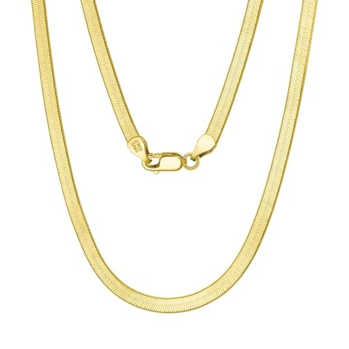 Aotiwe Kette Gold Damen, Freundschaftskette Liebe Kette Necklace Set 925 Silber 60cm Schmuck Damen von Aotiwe