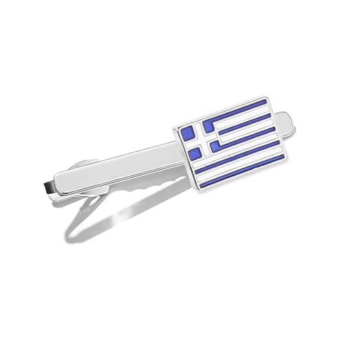 Aotiwe Krawattennadel Elegant, Krawattenklammer Elegant Griechische Flagge Silber Blau Weiß Krawattennadel Hochzeit Aotiwe Krawattennadel Elegant, Krawattenklammer Elegant Griechische Flagge Silber Blau Weiß Krawattennadel Hochzeit von Aotiwe