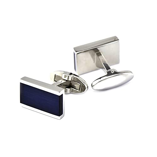 Aotiwe Manschettenknöpfe Bayern, Manschettenknöpfe Herren Musik Rechteckiger Opal Blau Kupfer Business Stil von Aotiwe