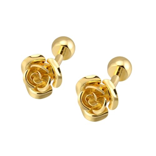 Aotiwe Manschettenknöpfe Herren, Cufflinks Wedding Rosen Gold aus Messing Beste Freundin Geschenke von Aotiwe