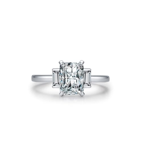 Aotiwe Ring Frauen Verlobung, Damenring Modern Silber Eleganter Stil mit Rechteckigem Zirkon 925 Silber Größe 52 (16.6) von Aotiwe