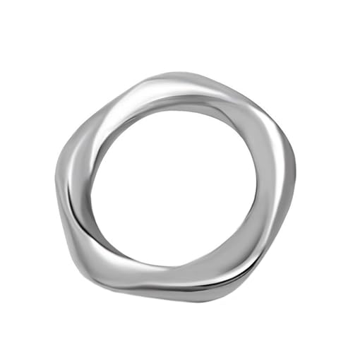 Aotiwe Ring Herren Edelstahl Silber, Ring Edelstahl Mann Poliert 3,8mm Ringe Herren Größe 62 (19.7) von Aotiwe