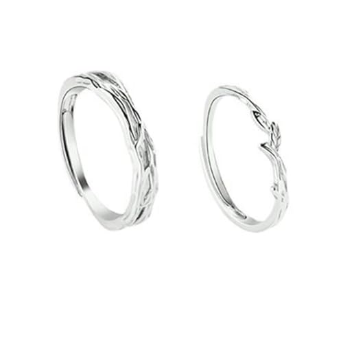 Aotiwe Ring Herren Silber 925, Herrenring Silber Filialen Verstellbar Väter Geschenk von Aotiwe