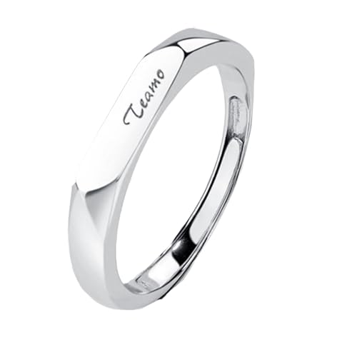 Aotiwe Ring Männer Silber 925, Ringe Männer Silber Polieren des Einfachen Stils Verstellbar von Aotiwe