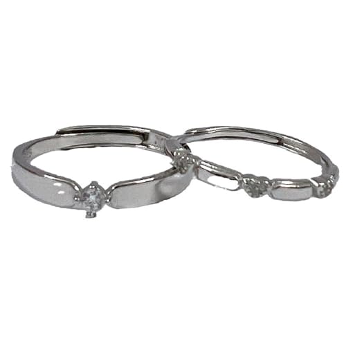Aotiwe Ringe Damen Silber, Ringe Frauen Dünn Herz mit Rundschliff Zirkonia 925 Silber Verstellbar von Aotiwe