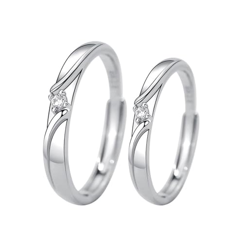 Aotiwe Ringe Frauen 925, Ringe Frauen Silber Eleganter Style mit Zirkonia mit Rundschliff Zirkonia Verstellbar von Aotiwe
