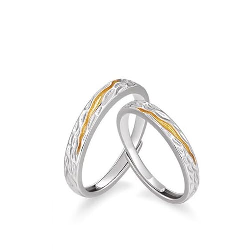 Aotiwe Ringe Frauen Offen, Trauringe Silber Damen Holprige Textur 925 Silber Verstellbar Trachten Schmuck für Damen von Aotiwe