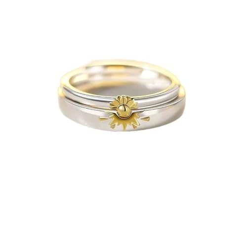 Aotiwe Ringe Frauen Silber 925, Ring Damen Silber Gelb Sonne Verstellbar Schmuck Damen von Aotiwe