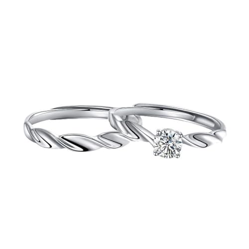 Aotiwe Ringe Herren Silber, Ring Silber Herren 925 Möbiusband Verstellbar Dankeschön Geschenke von Aotiwe