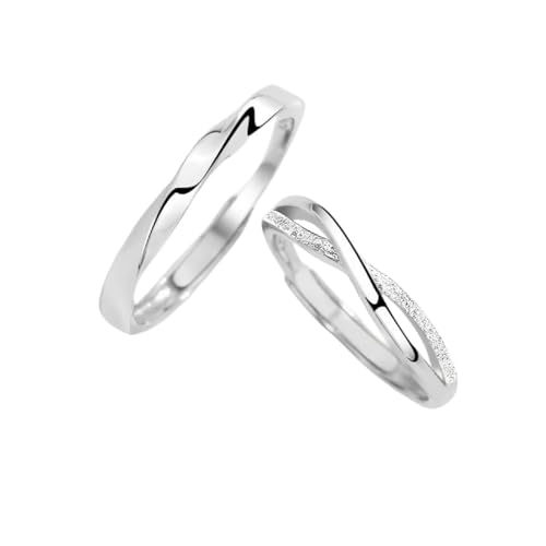 Aotiwe Rings Men Silver, Ringe Silber 925 Mann Möbiusband Verstellbar Dankeschön Geschenke von Aotiwe