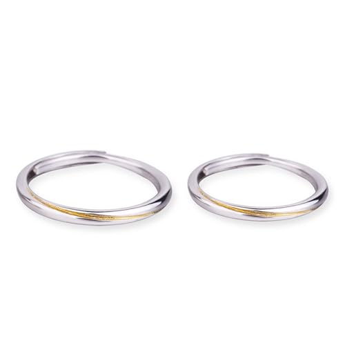 Aotiwe Schmuck Ringe, Verlobungsring Damen Silber Breit Möbiusband Paar 925 Silber Verstellbar von Aotiwe