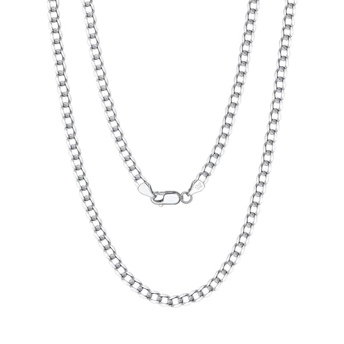 Aotiwe Silber Kette, Collier Damen Modeschmuck Panzerkette Halskette Damen Modeschmuck 925 Silber 5mm 55cm von Aotiwe