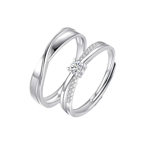 Aotiwe Silber Ring Herren 925 Vintage, Silber Ringe Männer Möbiusband Verstellbar Geschenk Hochzeitstag von Aotiwe
