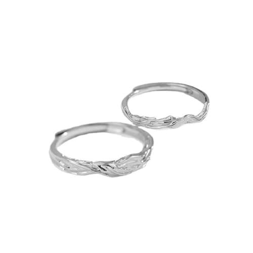 Aotiwe Silber Ringe Herren, Ring Herren Silber 925 Holprige Textur Verstellbar Geschenk 30 Geburtstag Mann von Aotiwe