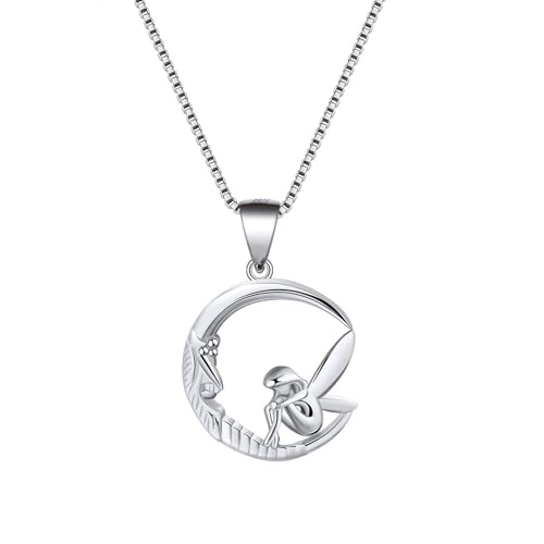 Aotiwe Silver Necklace, Choker Kette Silber 925 Engel Elf Halskette Damen ohne Anhänger Geschenk für Freundin von Aotiwe