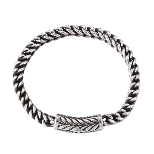 Aotiwe Uniqal Lederarmband, Herren Armband Silber Dünn Minimalistischer Stil Armband für Herren von Aotiwe