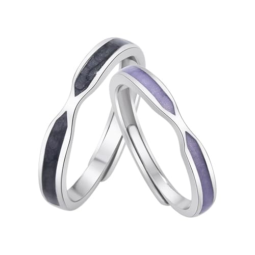 Aotiwe Verlobungsring Damen 925, Verlobungsring Damen Dünn Silber Violett Eleganter Stil mit Lila Zirkonia Verstellbar von Aotiwe