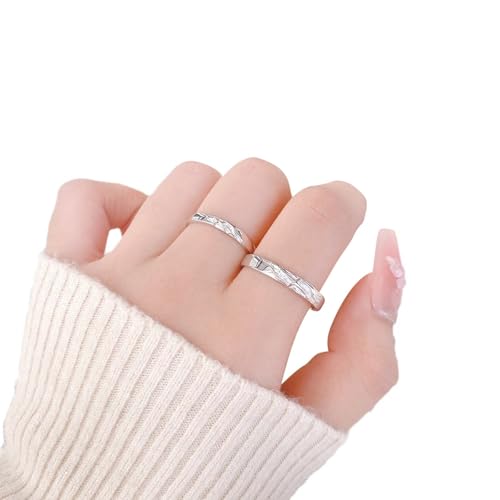 Aotiwe Verlobungsring Silber 925 Damen, Ringe Silber Verstellbare Kette mit Schmetterlingsmotiv mit Rundschliff Weiß Zirkonia Größe Verstellbar von Aotiwe