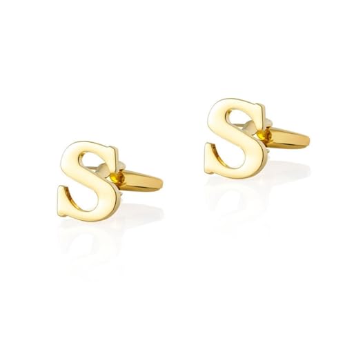 Hemd Manschettenknöpfe Herren, Cufflinks Gold Buchstabe E Manschettenknöpfe Herren Design von Aotiwe