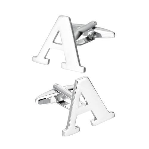Manschettenknöpfe Herren Silber, Cufflinks Men Set Buchstabe H Silber Manschettenknöpfe Herren Lustig von Aotiwe