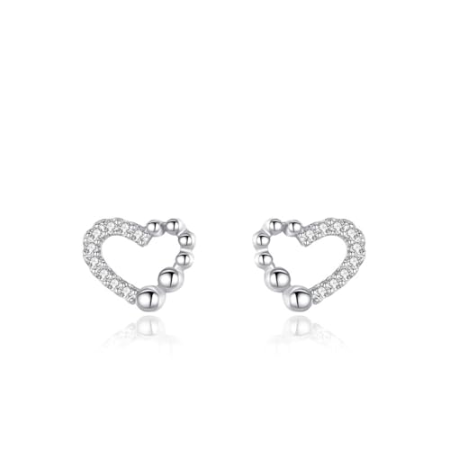 Ohrhänger 925, Ohrringe Set Silber Damen Hohles Herz mit Zirkonia Geschenk 18 Geburtstag Mädchen Ohrhänger 925, Ohrringe Set Silber Damen Hohles Herz mit Zirkonia Geschenk 18 Geburtstag Mädchen von Aotiwe