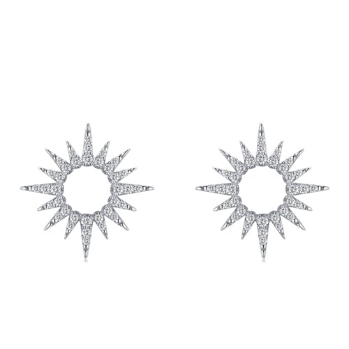 Ohrhänger 925, Silber Ohrringe Damen Klein Blume mit Rundschliff Weiß Zirkonia Geshenke Frauen Ohrhänger 925, Silber Ohrringe Damen Klein Blume mit Rundschliff Weiß Zirkonia Geshenke Frauen von Aotiwe