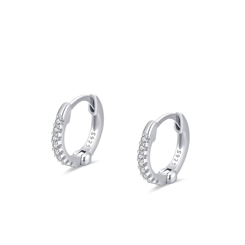 Ohrhänger Silber 925 Set, Creolen Silber Dünn Rund mit Zirkonia Geshenke Frauen Ohrhänger Silber 925 Set, Creolen Silber Dünn Rund mit Zirkonia Geshenke Frauen von Aotiwe