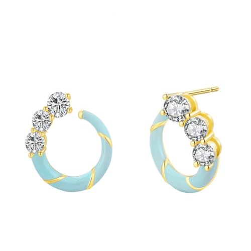 Ohrringe Damen Gold, Ohrhänger Silber 925 Geometrisch mit Zirkonia Damen Geschenk Ohrringe Damen Gold, Ohrhänger Silber 925 Geometrisch mit Zirkonia Damen Geschenk von Aotiwe