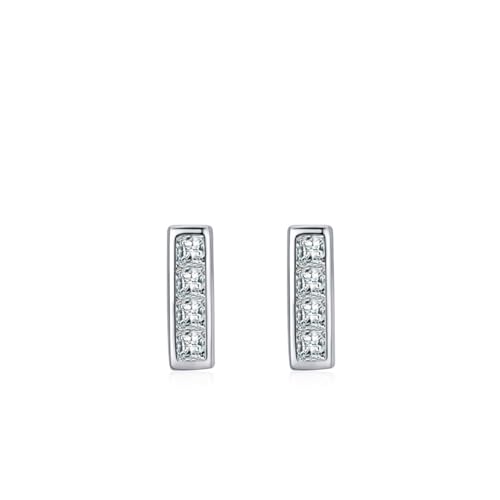Ohrringe Set, Damen Ohrringe Set Silber Rechteck mit Weiß Zirkonia 925 Silber Jahrestag Geschenk von Aotiwe
