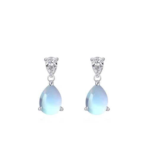 Ohrringe Set 925 Silber, Stud Earrings For Women Silber Blau Wassertropfen mit Blau Mondstein Ohrringe Set 925 Silber, Stud Earrings For Women Silber Blau Wassertropfen mit Blau Mondstein von Aotiwe