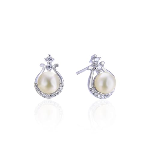 Ohrstecker Set, Ohrringe Silber Elegant Perle und Zirkonia Ohrringe Silber 925 Vintage 12mm Schmuck Set Damen von Aotiwe