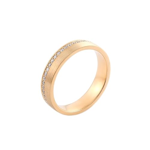 Ring Herren Verlobung, Ringe Herren Gold Rund mit Moissanit 18K Gelbgold Größe 63 (20.1) von Aotiwe