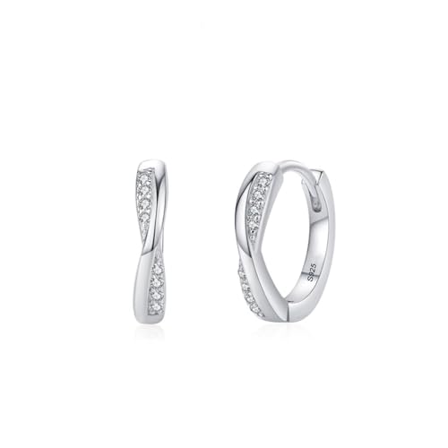 Silber Ohrringe Damen Creolen, Earrings 925 Geometrisch mit Zirkonia Geschenk Damen Silber Ohrringe Damen Creolen, Earrings 925 Geometrisch mit Zirkonia Geschenk Damen von Aotiwe
