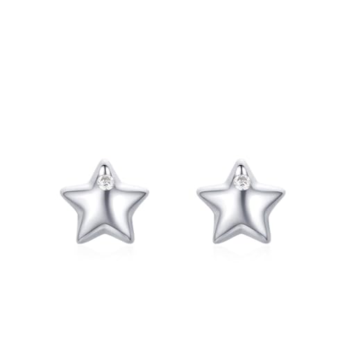 Silber Ohrringe Ohrstecker Groß, Ohrringe Damen Boho Style Stern mit Zirkonia 925 Silber von Aotiwe