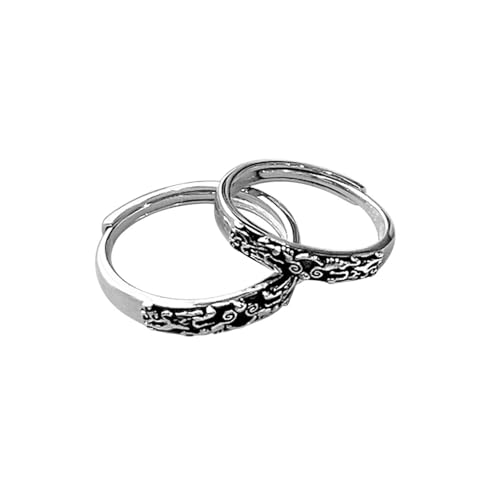 Silber Ringe Vintage, Promise Ring 925 Silber Pixiu Paar Verstellbar Mutter Tochter Geschenk von Aotiwe