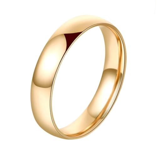 Verlobungsring Herren Gold, Herren Ringe Nordisch Einfache Runde 14K Gelbgold Größe 57 (18.1) von Aotiwe