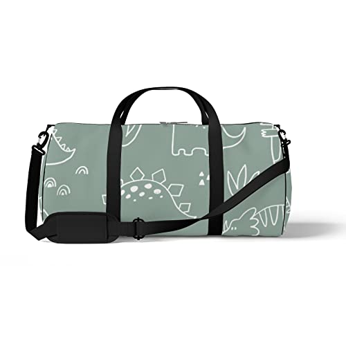 Aotmany Sporttasche für Yoga, Tanzen, Wochenend-Reisetasche, Cartoon-Koalabären, Workout, Schultertasche für Damen und Herren, Niedlicher Dinosaurier, Einheitsgröße von Aotmany