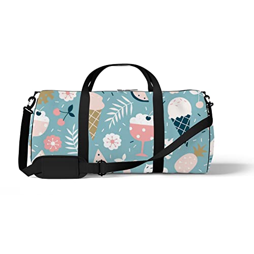 Aotmany Sporttasche für Yoga, Tanzen, Wochenendausflüge, Reisetasche, lustiger Cartoon-Dinosaurier, Workout, Schultertasche für Damen und Herren, Summer Elements, Einheitsgröße von Aotmany