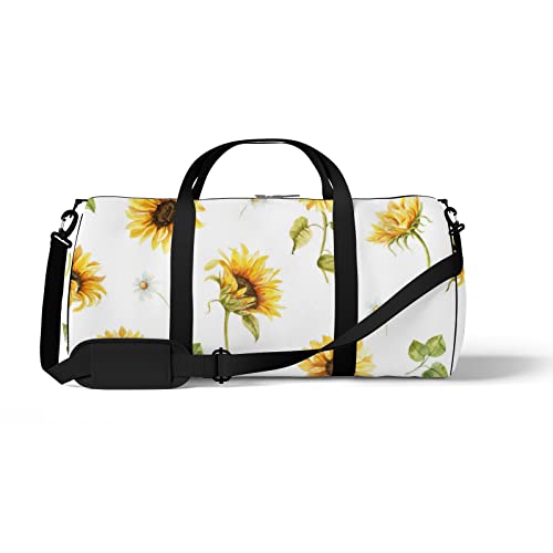 Aotmany Sporttasche für Yoga, Tanzen, Wochenendausflüge, nahtlos, Aquarell-Sonnenblume, Workout, Schultertasche für Damen und Herren, Nahtlose Aquarell-Sonnenblume, Einheitsgröße von Aotmany