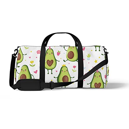 Aotmany Sporttasche für Yoga, Tanzen, Wochenendausflüge, nahtlos, Aquarell-Sonnenblume, Workout, Schultertasche für Damen und Herren, Niedliche Avocado-Frucht, Einheitsgröße von Aotmany