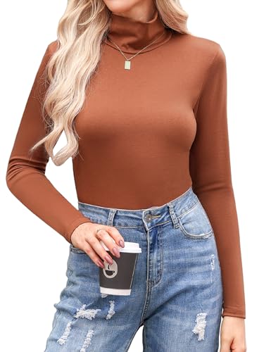 Aottori Damen Rollkragenpullover Langarm Thermo Rollkragen Oberteile Elegant Langarmshirt Warm T-Shirt Einfarbig Tops Slim Fit Casual für Herbst Winter Karamell S Aottori Damen Rollkragenpullover Langarm Thermo Rollkragen Oberteile Elegant Langarmshirt Warm T-Shirt Einfarbig Tops Slim Fit Casual für Herbst Winter Karamell S von Aottori