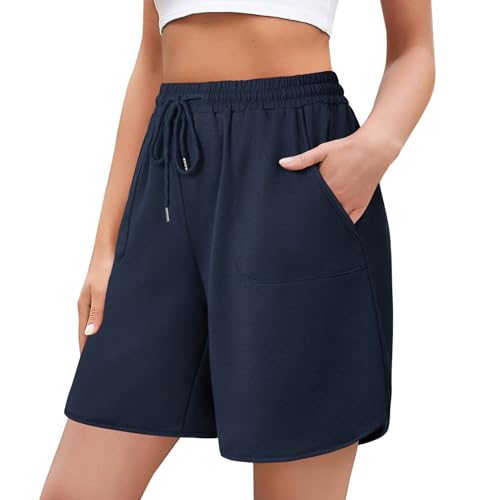 Aottori Kurze Hose Damen Sport Gym Shorts Sommer Sportshorts Laufshorts Sporthose Baumwolle Schlafshorts Sweatshorts Trainingshose Jogginghose mit Elastischer Bund #Marine M Aottori Kurze Hose Damen Sport Gym Shorts Sommer Sportshorts Laufshorts Sporthose Baumwolle Schlafshorts Sweatshorts Trainingshose Jogginghose mit Elastischer Bund #Marine M von Aottori