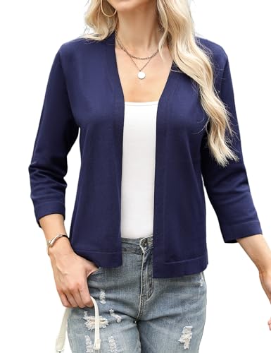 Aottori Bolero Damen Festlich Elegant Kurz Strickjacke Cardigan Kurze Jacke Bolerojacke 3/4 Ärmel Leichte Sommerjacke Kurzjacke Jäckchen für Abendkleider von Aottori