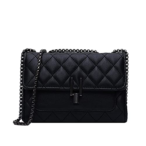 Damen Leichte kleine gesteppte Leder Crossbody Tasche Mode Trendy Kette Schultertasche Satchel Handtaschen Geldbörsen von Aoun