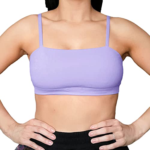 Aoxjox Damen Workout Bandeau Sport BHs Taining Fitness Laufen Yoga Crop Tank Top, Lila Heather, Medium von Aoxjox