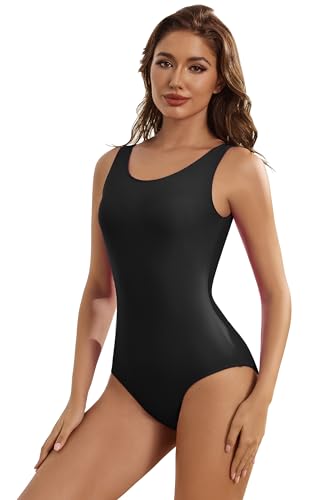 Aoylisey Damen Tank Ballett Tanzanzug Einteiler Anzug Gymnastik Ärmellos Bodysuit - Schwarz - XXX-Large Aoylisey Damen Tank Ballett Tanzanzug Einteiler Anzug Gymnastik Ärmellos Bodysuit - Schwarz - XXX-Large von Aoylisey